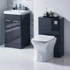 Bathroom Vanity Units Sink Toilet Basin Wolf Grey Cupboard Furniture 100-110cm
