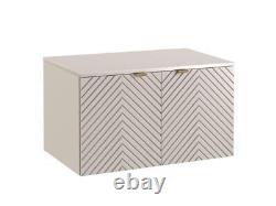 Bathroom Vanity Wall Unit 800mm Countertop Cabinet Fluted Cashmere Beige Cara