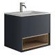 Bathroom Wall Hung Vanity Unit Sink Cabinet Wash Basin Sink Storage Drawer 600mm