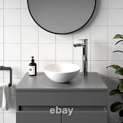 Bathroom Wall Hung Vanity Unit Sink Cabinet Wash Basin Sink Storage Drawer 600mm