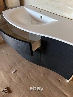 Bathroom Wall Hung Vanity Unit Svedberg includes basin