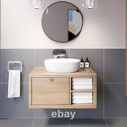 Bathroom Wall Hung Vanity Unit White Basin Cabinet Storage Drawer Shelf 800mm