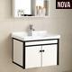 Bathroom Wall Vanity Pvc Ceramic Sink Basin Unit Cabinet White Cream Black 60cm
