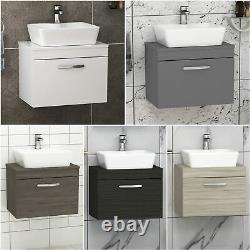 Bathroom Worktop Vanity Unit Countertop Basin Sink 1 Drawer Wall Hung