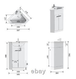 Bathroom corner vanity unit & Basin 580mm