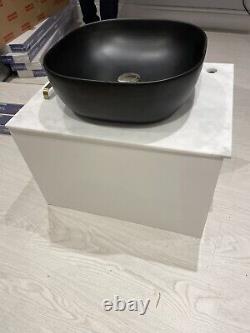 Bathroom vanity unit With Black basin By Cross water