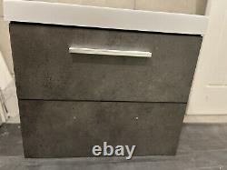 Bathroom vanity unit sink basin 600mm