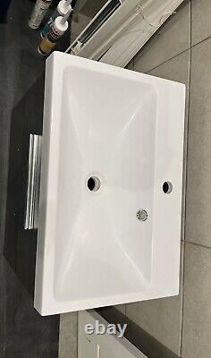 Bathroom vanity unit sink basin 600mm