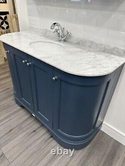 Bathroom vanity unit with sink traditional & double mirror cabinet