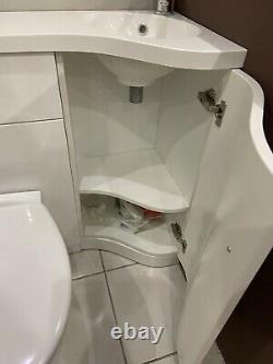 Bathroom vanity units sink toilet white