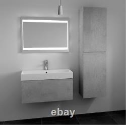 Bathstore Mino Wall Mounted Vanity Unit 500mm Concrete, NO BASIN