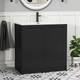 Black Vanity Unit Bathroom Storage With Ceramic Basin Floor Standing Wall Hung
