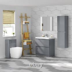 Cabinet Vanity Unit Sink Basin Bathroom Storage Drawer Set 800 mm Grey