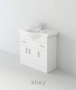 Cabinet Vanity Unit Sink Basin Bathroom Storage Toilet WC Unit Set Furniture