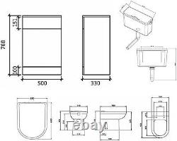 Cabinet Vanity Unit Sink Basin Bathroom Storage Toilet WC Unit Set Furniture