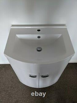 Cali Pebble D Shaped Bathroom Vanity Unit