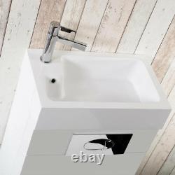 Caroni Back to Wall BTW Toilet with Soft Close Seat & Basin Vanity Unit Pack 500