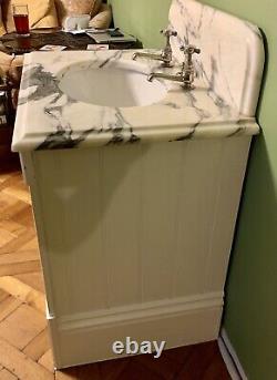 Chadder bathroom vanity unit with marble top