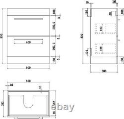 Charcoal Grey 600mm Bathroom Vanity Unit Drawer Basin Concealed Cistern Toilet