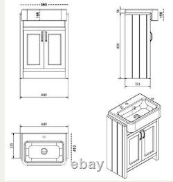 Chatsworth bathroom vanity unit basin Sink separate Green Freestanding