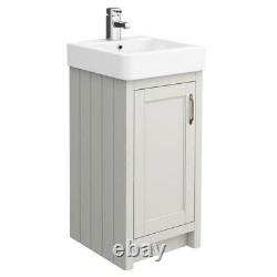 Chatswworth Bathroom/Cloakroom/Ensuite Traditional Grey Vanity Unit 425cm