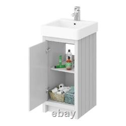 Chatswworth Bathroom/Cloakroom/Ensuite Traditional Grey Vanity Unit 425cm