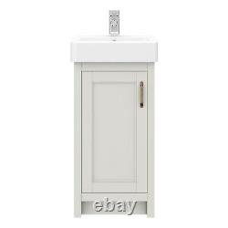 Chatswworth Bathroom/Cloakroom/Ensuite Traditional Grey Vanity Unit 425cm