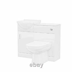 Cloakroom Basin Vanity Sink Unit & Back To Wall Toilet WC En-suite Zebra