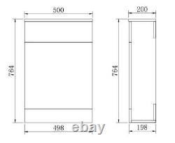 Cloakroom Bathroom Vanity Unit Small Cabinet Compact Ceramic Basin 400mm Gloss