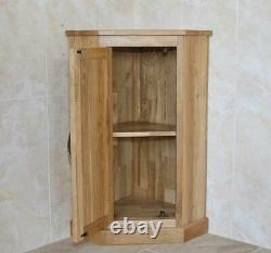Cloakroom Corner Bathroom Vanity unit Oak Top Cabinet Corner Storage Unit