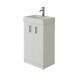 Cloakroom Vanity Unit & Sink Basin Bathroom Cabinet Checkers Compact 450mm