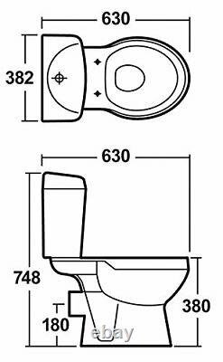 Close Coupled Short Projection Toilet Pan Cistern Vanity Unit Basin Sink Cabinet