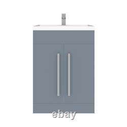 Combi Unit L Shape Basin Vanity Bathroom Furniture Suite Bath Panel Gloss Grey