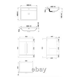 Combi Unit L Shape Basin Vanity Bathroom Furniture Suite Bath Panel Gloss Grey