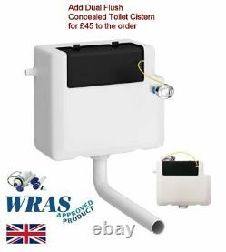 Combined Gloss White Vanity Unit Toilet wc Pan Sink 1050mm Left Furniture suites