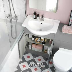 Combined Pebble Grey Vanity Unit Toilet wc Pan Sink 1050mm Furniture suites