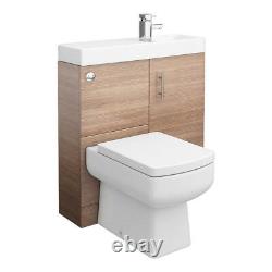 Combined Vanity Unit Basin Toilet Pan WC Bathroom Sink Furniture Gloss 800mm WOW