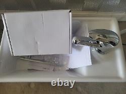 Compact Bathroom Vanity Unit & Basin Sink Cloakroom 400mm Wall Hung See Pics