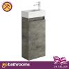 Compact Cloakroom Vanity Unit With Hand Wash Sink Wall Hung Or Standing 400mm