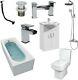 Complete Bathroom Suite 1700mm Bath Screen Wc Basin Vanity Unit Shower Taps Set