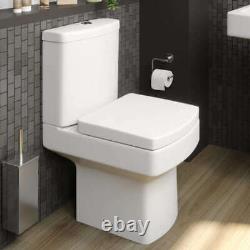 Complete Bathroom Suite 1700mm Bath Screen WC Basin Vanity Unit Shower Taps Set