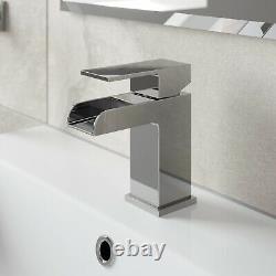 Complete Bathroom Suite 1700mm Bath Screen WC Basin Vanity Unit Shower Taps Set
