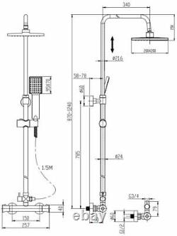 Complete Bathroom Suite L Shaped 1500mm LH Bath Basin Vanity Unit WC Shower Taps