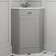 Corner Bathroom Vanity Unit Basin Sink Traditional Cabinet Furniture Grey 580mm