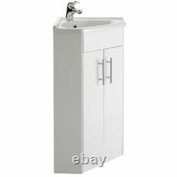 Corner Bathroom Vanity Unit & Ceramic Basin C400