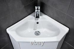 Corner Bathroom Vanity Unit & Ceramic Basin C400