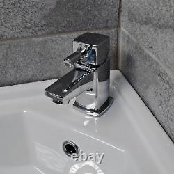 Corner Vanity 2 Door Basin Sink Unit + RAK Series 600 Compact Toilet Cloakroom