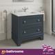 Dark Grey Vanity Unit Classic 800mm Unit & Marble Top 2 Drawer Bathroom Storage