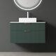 Designer Bathroom Cabinet Vanity Unit 900mm And Basin Green Pre Assembled