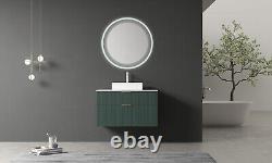 Designer Bathroom Cabinet Vanity Unit 900mm And Basin Green Pre Assembled